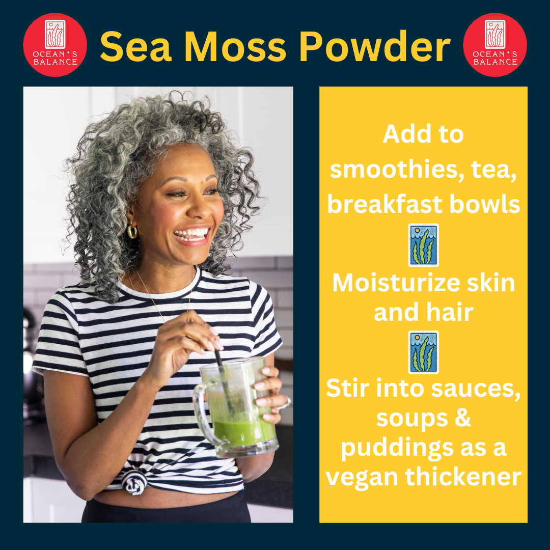 Wildcrafted Caribbean Sea Moss Powder – Natural Thyroid Support, Energy Boost, and Digestive Aid – Vegan, Paleo, Gluten-Free, 4 oz.