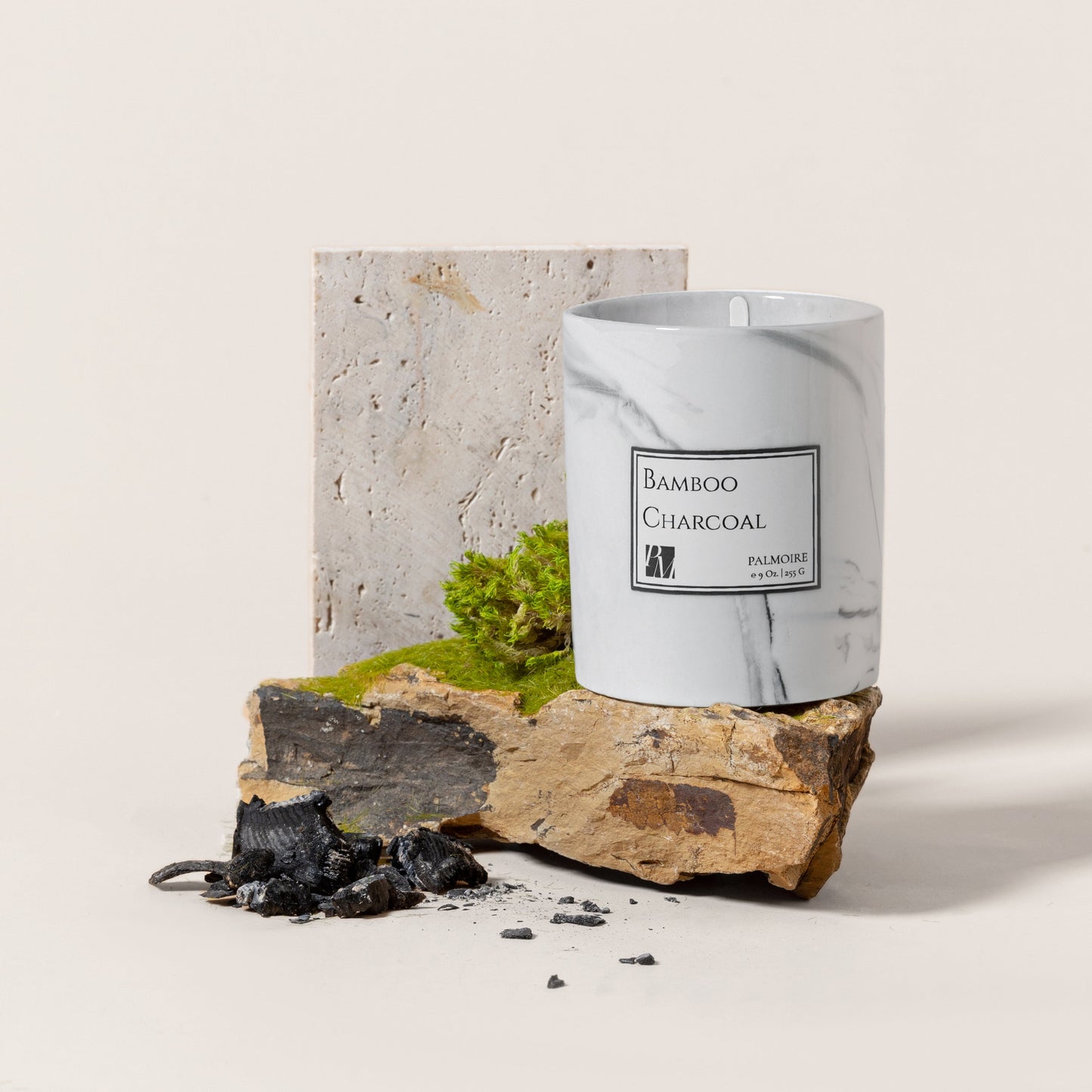 Bamboo Charcoal & Lime Basil Soy Candle – Calming Zen Aroma