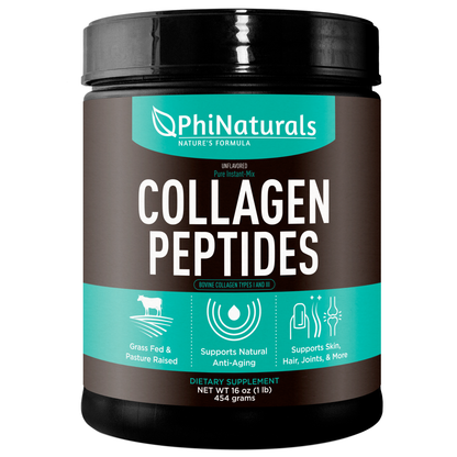 Hydrolyzed Collagen Peptides Powder – Enhanced Formula | 45 Servings | 10g Grass-Fed Collagen Per Scoop for Skin, Joint, and Hair Health