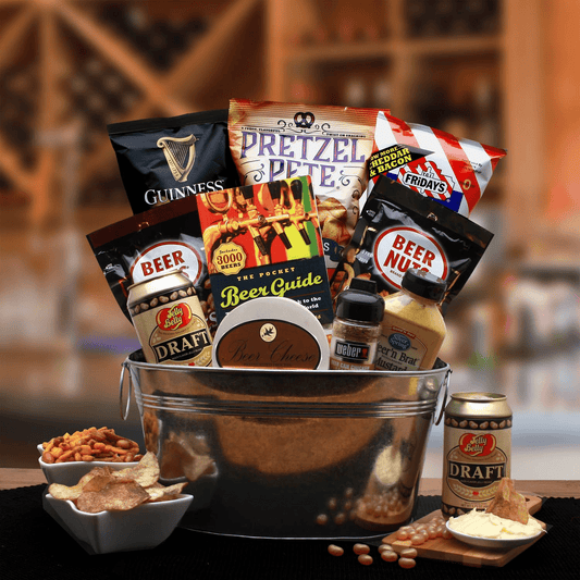 Beer Lovers Gift Bucket – Unique Beer-Flavored Snacks & More