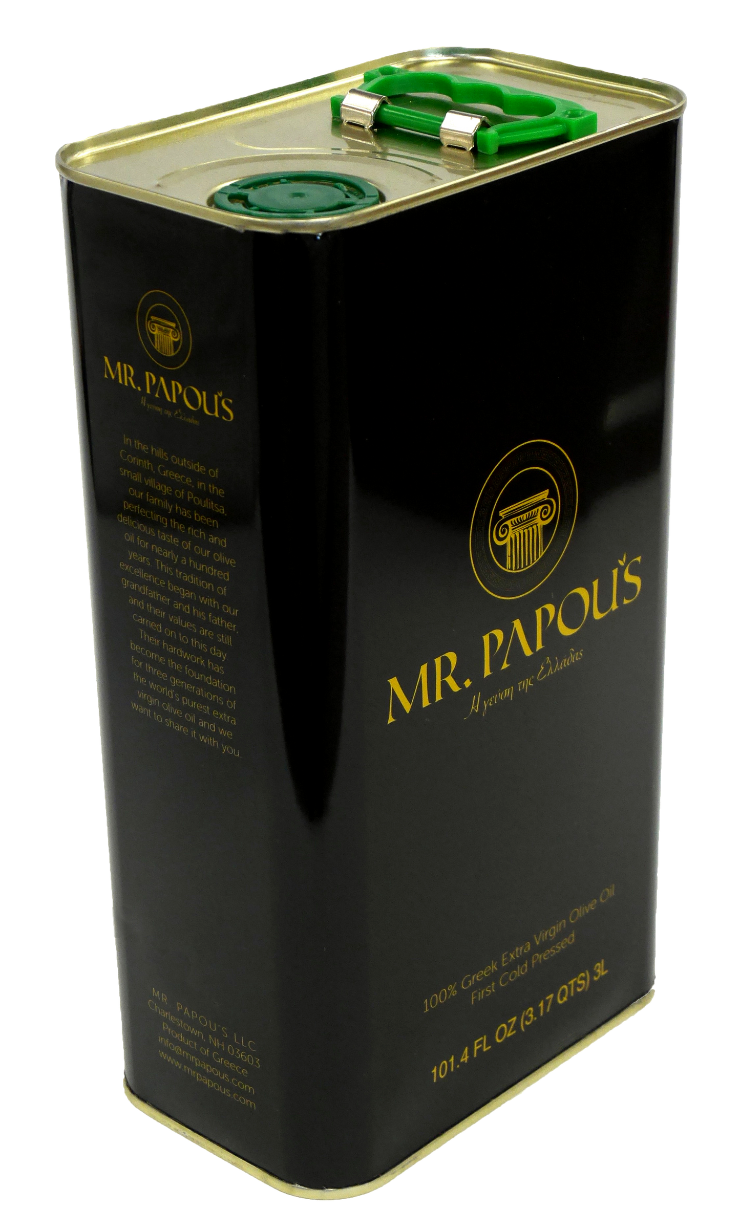 Mr. Papou's | Premium Greek Extra Virgin Olive Oil – First Cold Pressed Koroneiki Olives