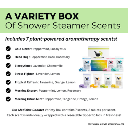 Ultimate Shower Steamer Variety Box – 7 Best-Selling Aromatherapy Blends| Handmade in USA