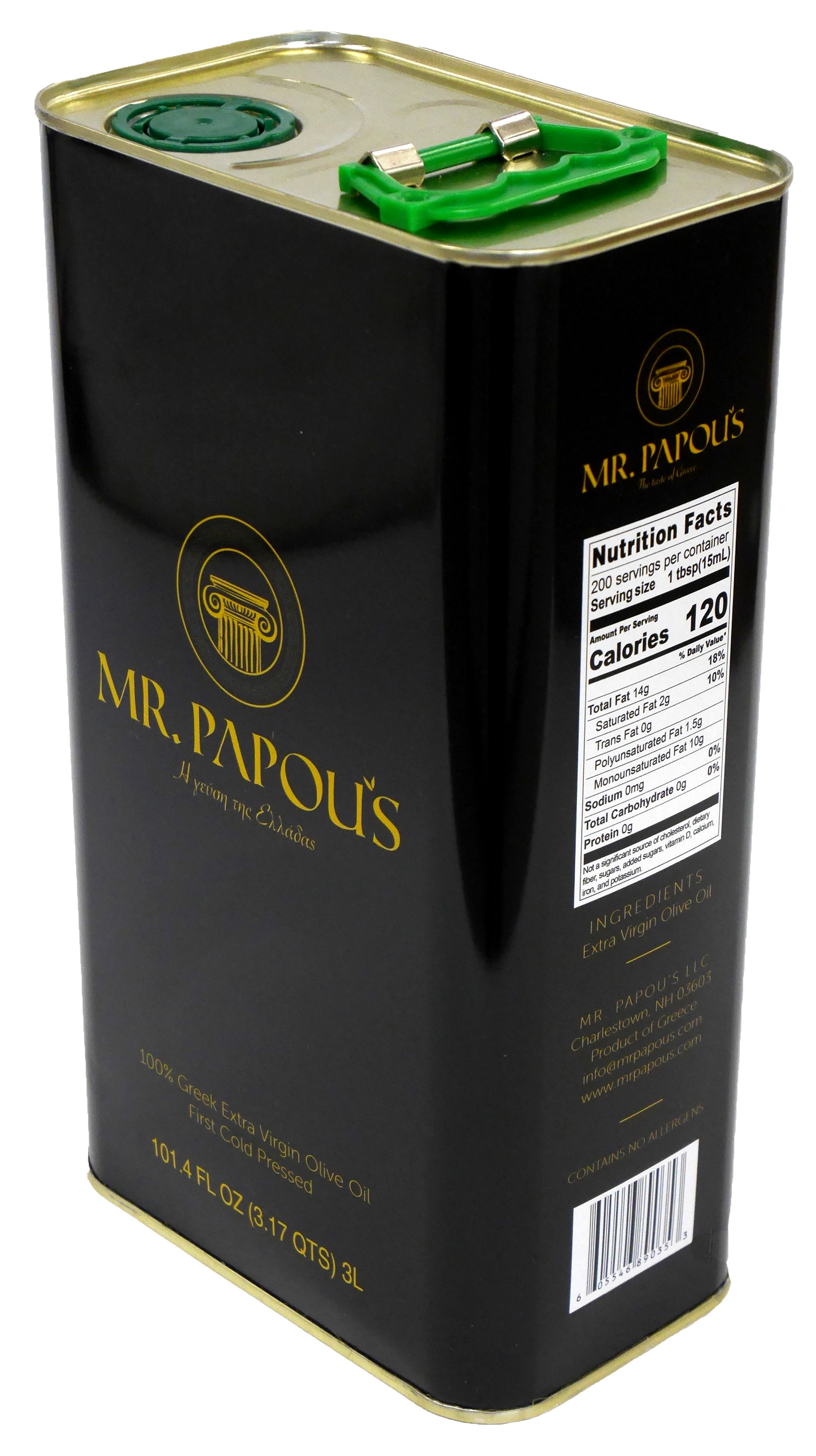 Mr. Papou's | Premium Greek Extra Virgin Olive Oil – First Cold Pressed Koroneiki Olives