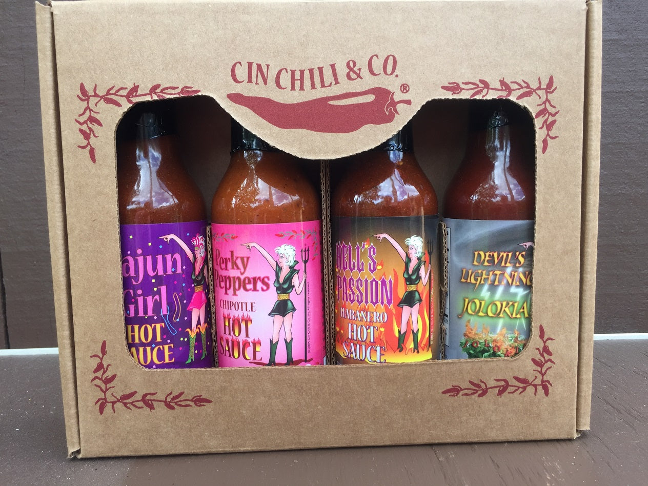 Hot Sauce Enthusiast Gift Box – 4-Pack of Bold, Fiery Flavors