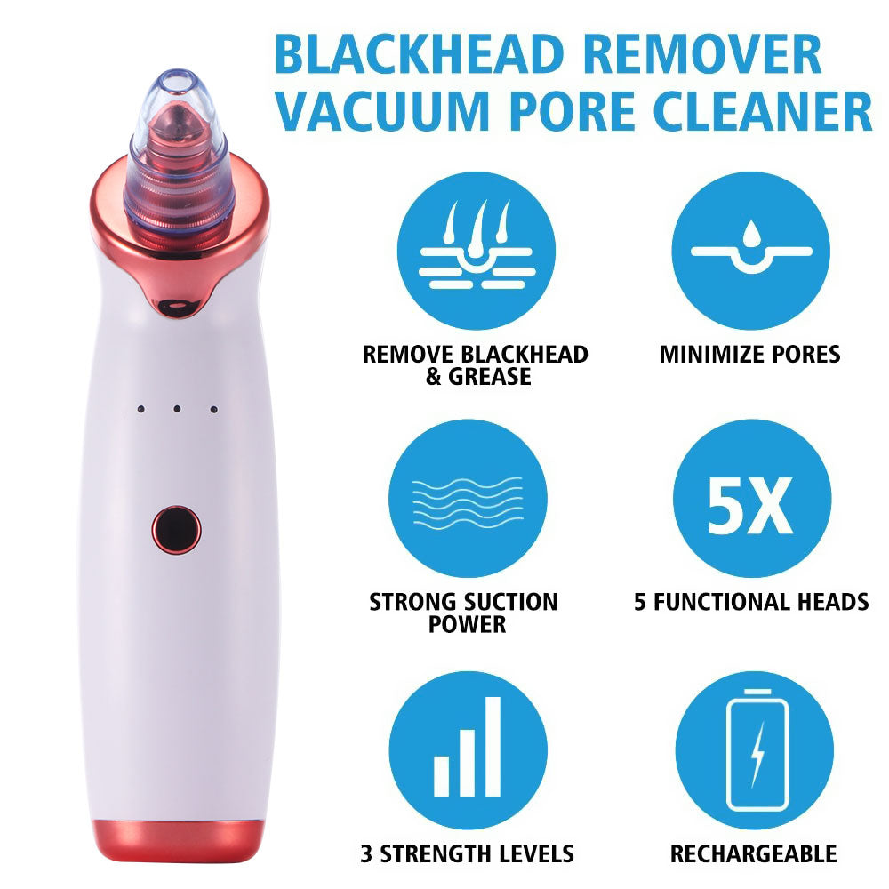 Electric Acne & Blackhead Remover – USB Rechargeable Skin Care Device