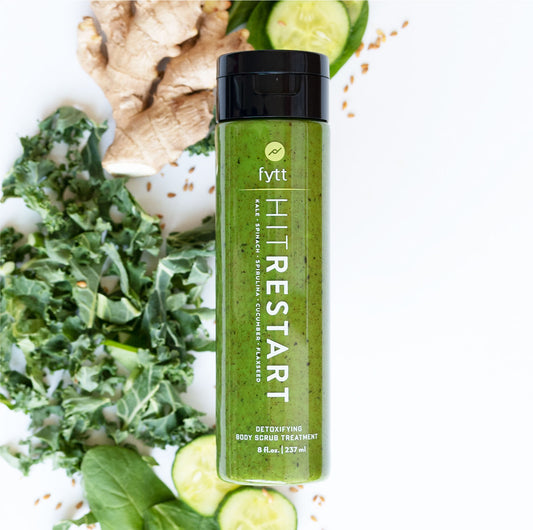 Hit Restart Detoxifying Exfoliating Mask – Superfood Power for Face & Body.