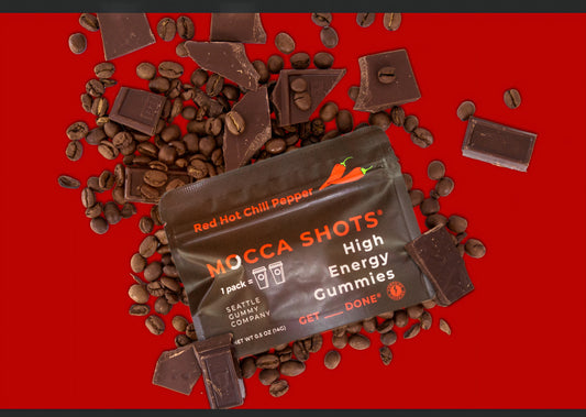 🌶️ Red Hot Chili Pepper Mocca Shots (12-Pack) | Fast-Acting Energy Gummies