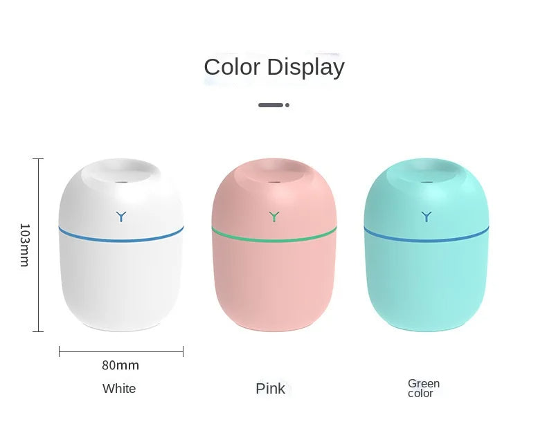 Portable Ultrasonic Humidifier USB Aroma Essential Oil Diffuser LED