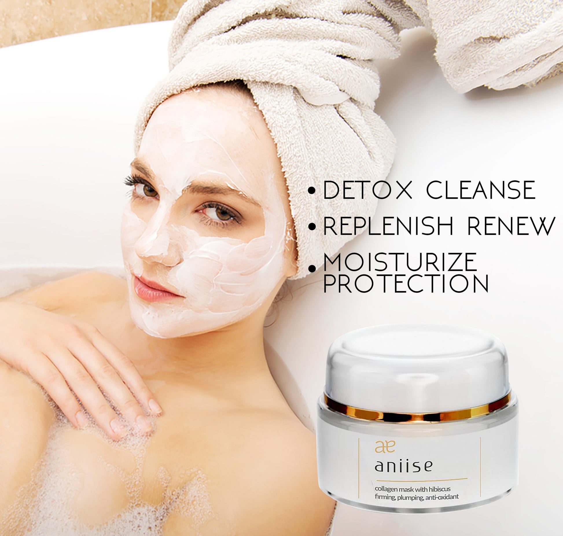 Collagen Facial Mask with Hibiscus – Firming, Hydrating, and Anti-Aging.