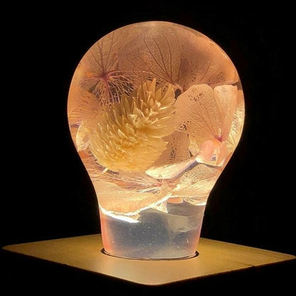 EP LIGHT - Pink Hydrangea LED Bulb with Eco-Friendly Resin.