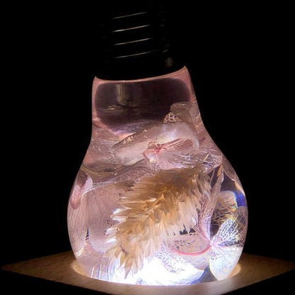 EP LIGHT - Pink Hydrangea LED Bulb with Eco-Friendly Resin.