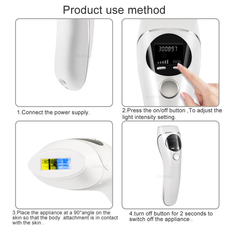 IPL Laser Hair Removal Device – 3-in-1 Permanent Hair Reduction with LCD Display.